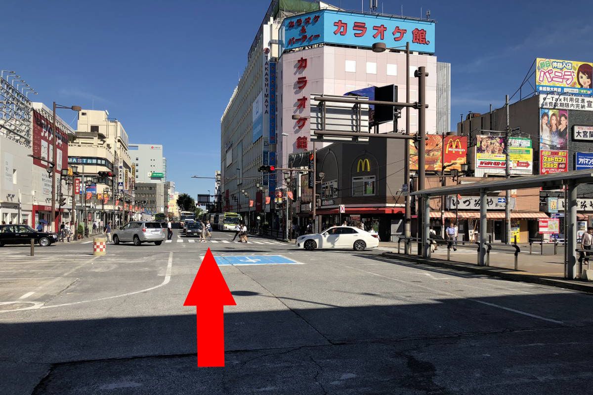 大宮駅東口・正面の道路