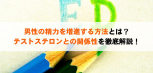 男性の精力を増進する(性欲を高める)方法とは？テストステロンとの関係性を徹底解説！